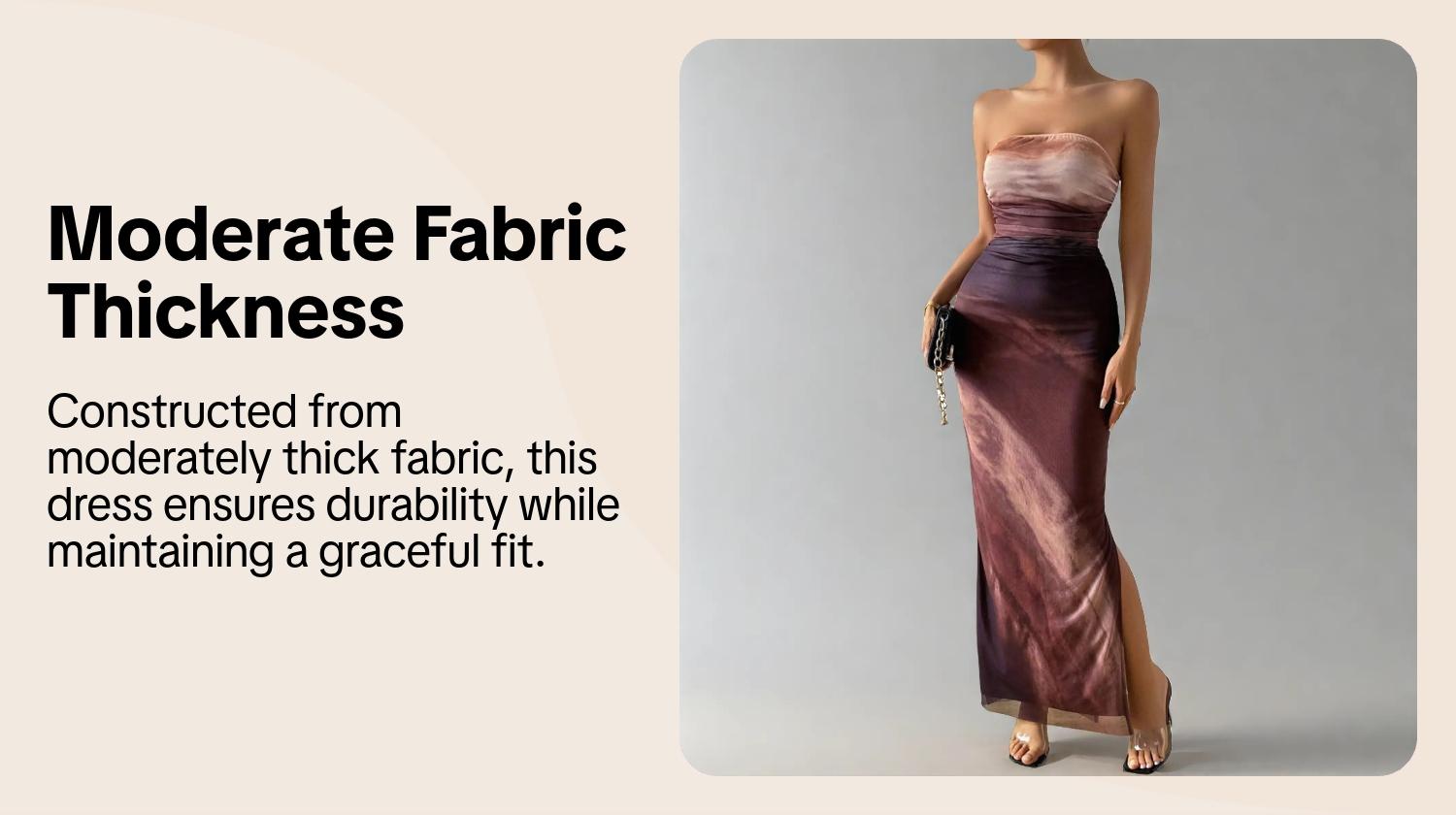 Women's Ruched Tube Dress, Elegant Strapless Dress for Party and Evening, Ladies Clothes for All Seasons