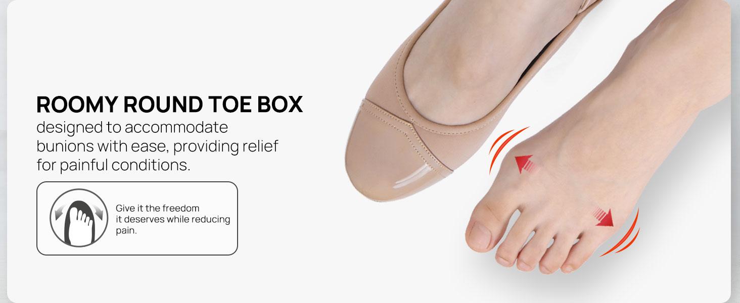 Women Accommodating to Bunions Dress Shoes Low Heel Pumps Slip On Loafers Footwear Girl