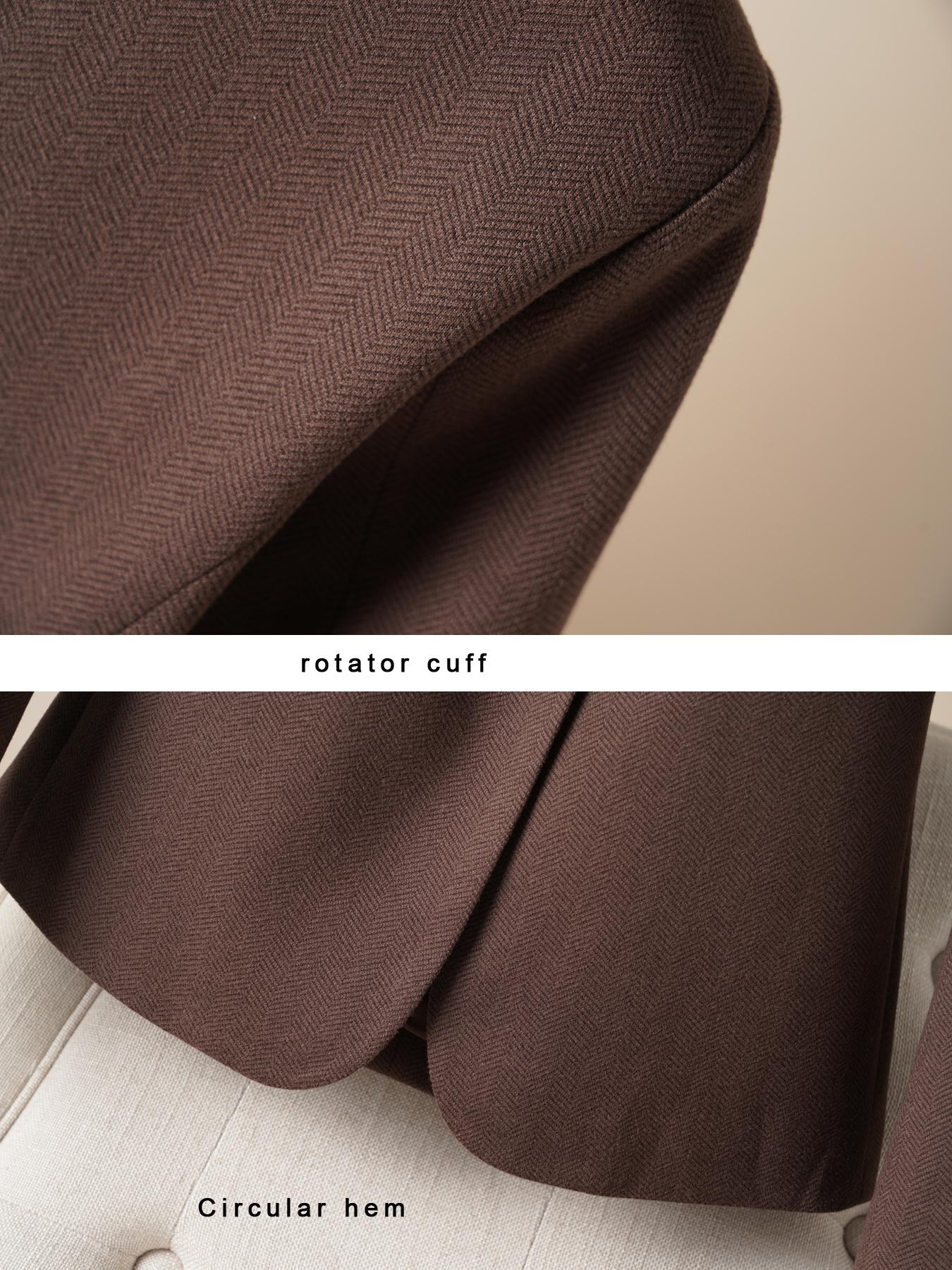 Women's Coffee Faux Wool Blend Blazer Jacket Suits, Fall & Winter Fashion Commuter Warm Long Sleeve Workwear Casual Top