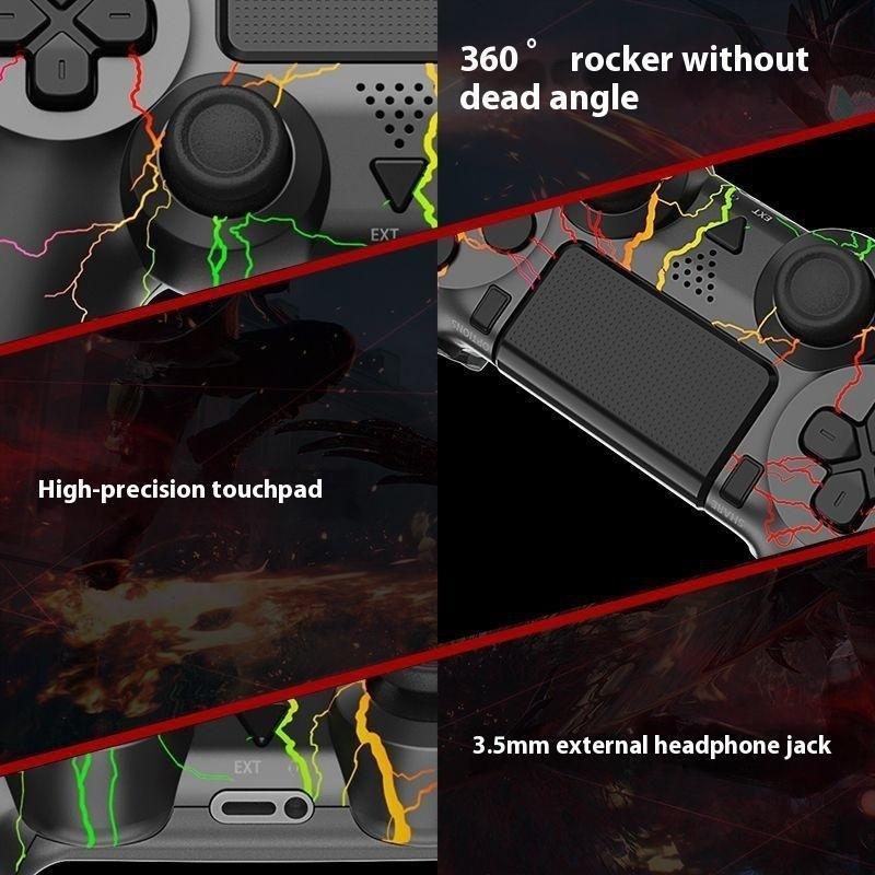 PS4 Wireless Controller, Limited Edition with Colorful Lightning Attack Design, Built - in Vibration Feedback, Six - Axis Gyroscope, Compatible with PS4 Players, Gaming Accessories