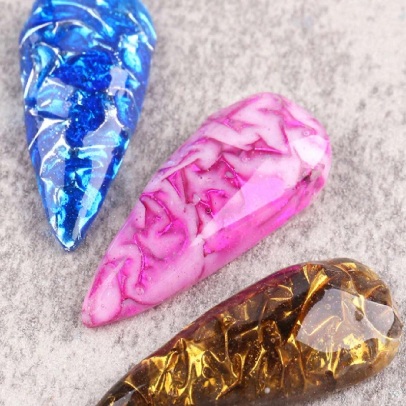 Random Color Magic Mirror Powder, 23pcs/set Metallic Chrome Mirror Nail Glitter Pigment, Luxury Parts Nail Art Decorations, DIY Nail Charms, Nail Supplies, Diy Nail Kit