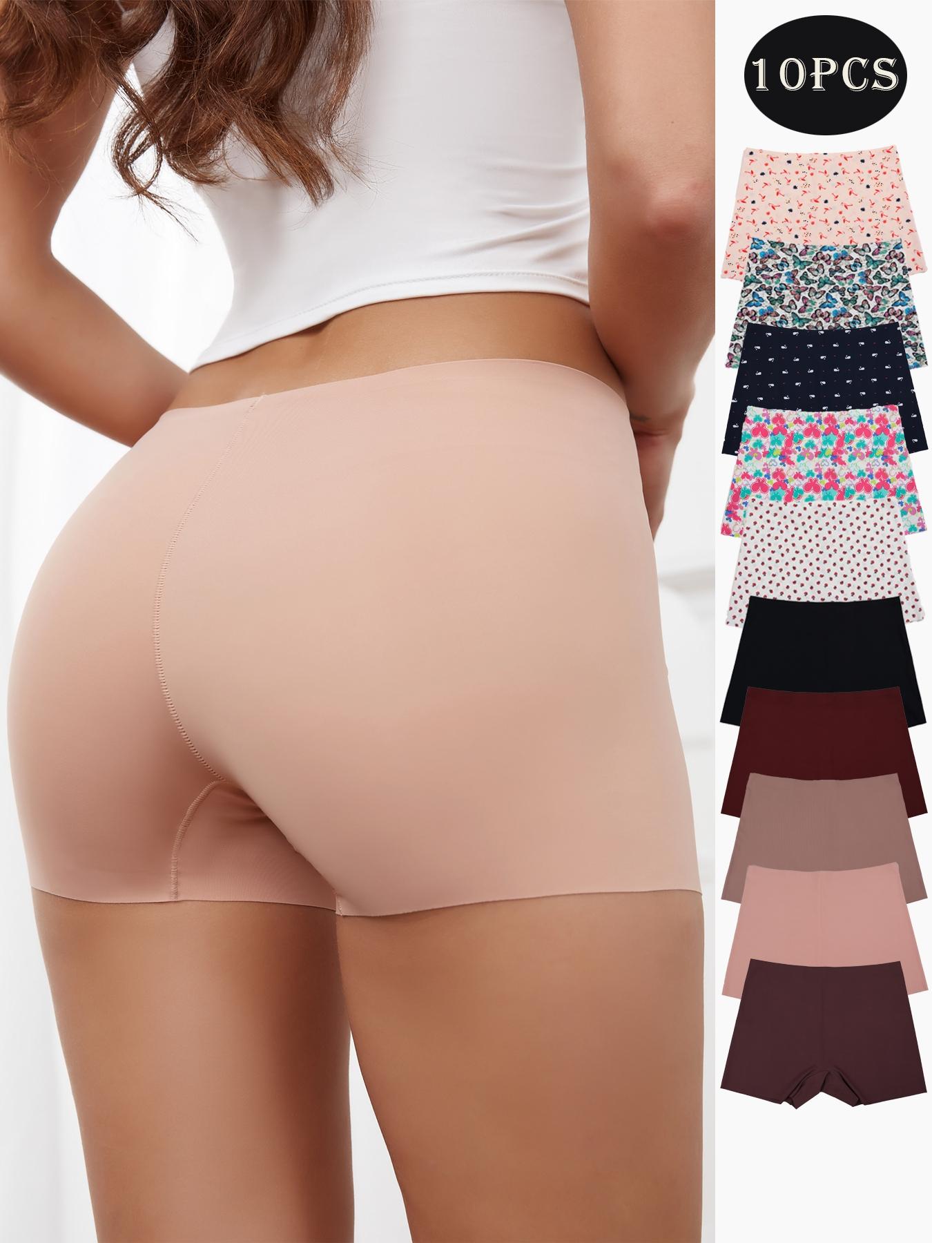 Women's Solid Color Seamless Boyshorts, Soft Comfy Breathable Boyshorts for Daily Wear, Women's Underwear for All Seasons, Seamless Panty