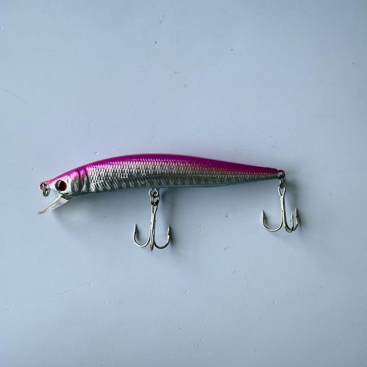 Large brand replica, popular, 1pcs, Luya bait curved belly Mino far throw water surface strap sound bead hot stamping mouth bass bait, suitable for freshwater and seawater fishing accessories fishing gear supplies