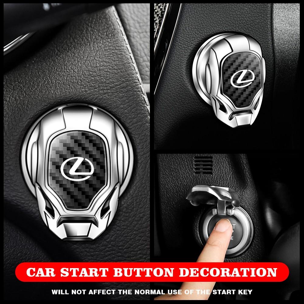 Lexus Car Interior Engine Start Button Protective Cover, Car Engine Start Button Cap, Engine Start/Stop Switch Decorative Button Cover, Flip-Open Automotive Style Design.