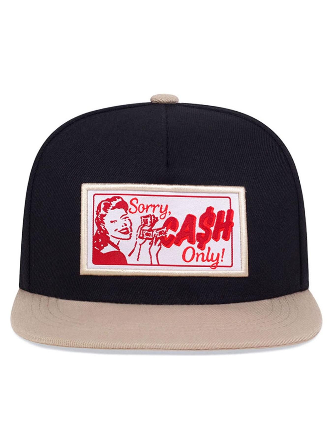 2026 Fashion and Personalized New Baseball Hat CASH Women's Labeling Embroidered Skateboarding Hat Street Creative Hip Hop Hat Outdoor Leisure Sports Sunshade Hat Daily Commuter Decorative Hat Male Female Same Style Flat Edge Hat