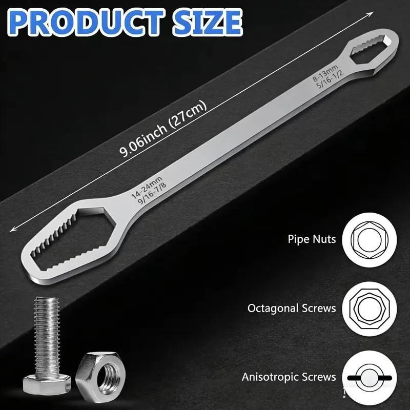 Multifunctional Star Wrench Adjustable Dual Head, Universal Multi-Use Tool, Manual Glasses Repair Kit, Essential Hand Tools
