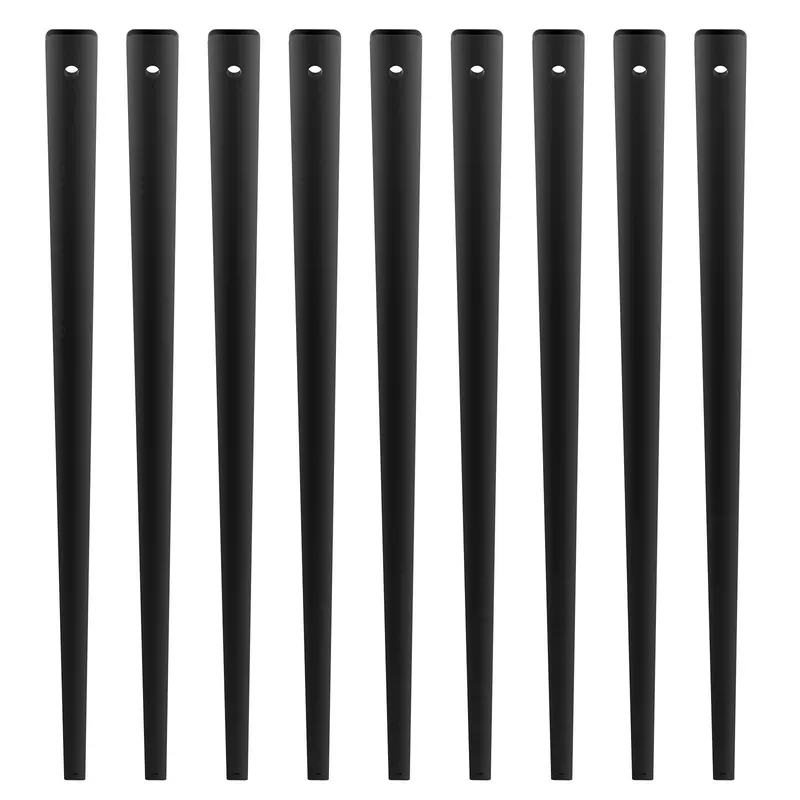 VEVOR 51-Piece Aluminum Alloy Classic Hollow Flat Spindles, 29.5"x1" 29.5" Length Satin Black Powder Coated Staircase Balusters, Deck Railing Components with Screws for Porch