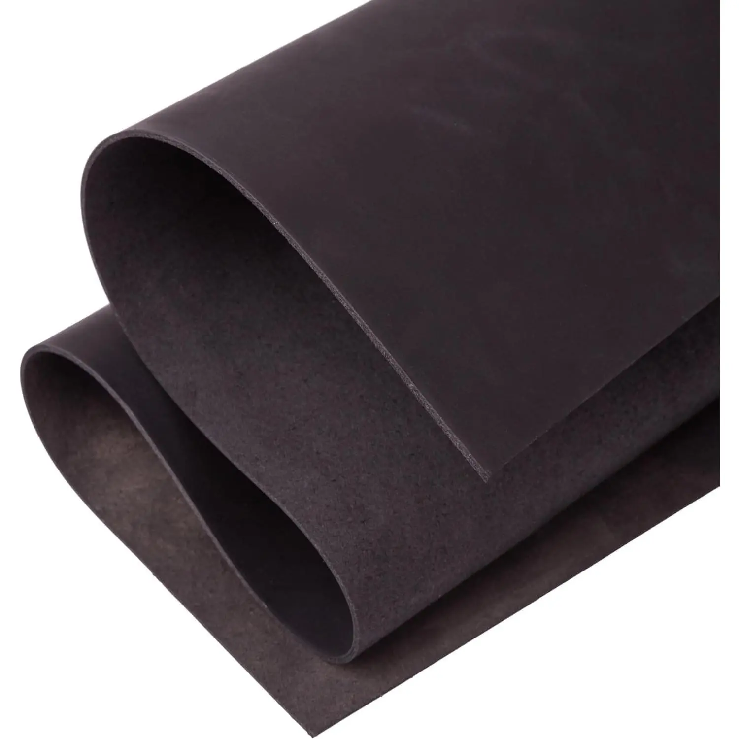6''X12'' 2.0MM Thick Premium Crazy Horse Genuine Black Cowhide Leather Square Sheets, Thick Genuine Leather Pieces for Crafts