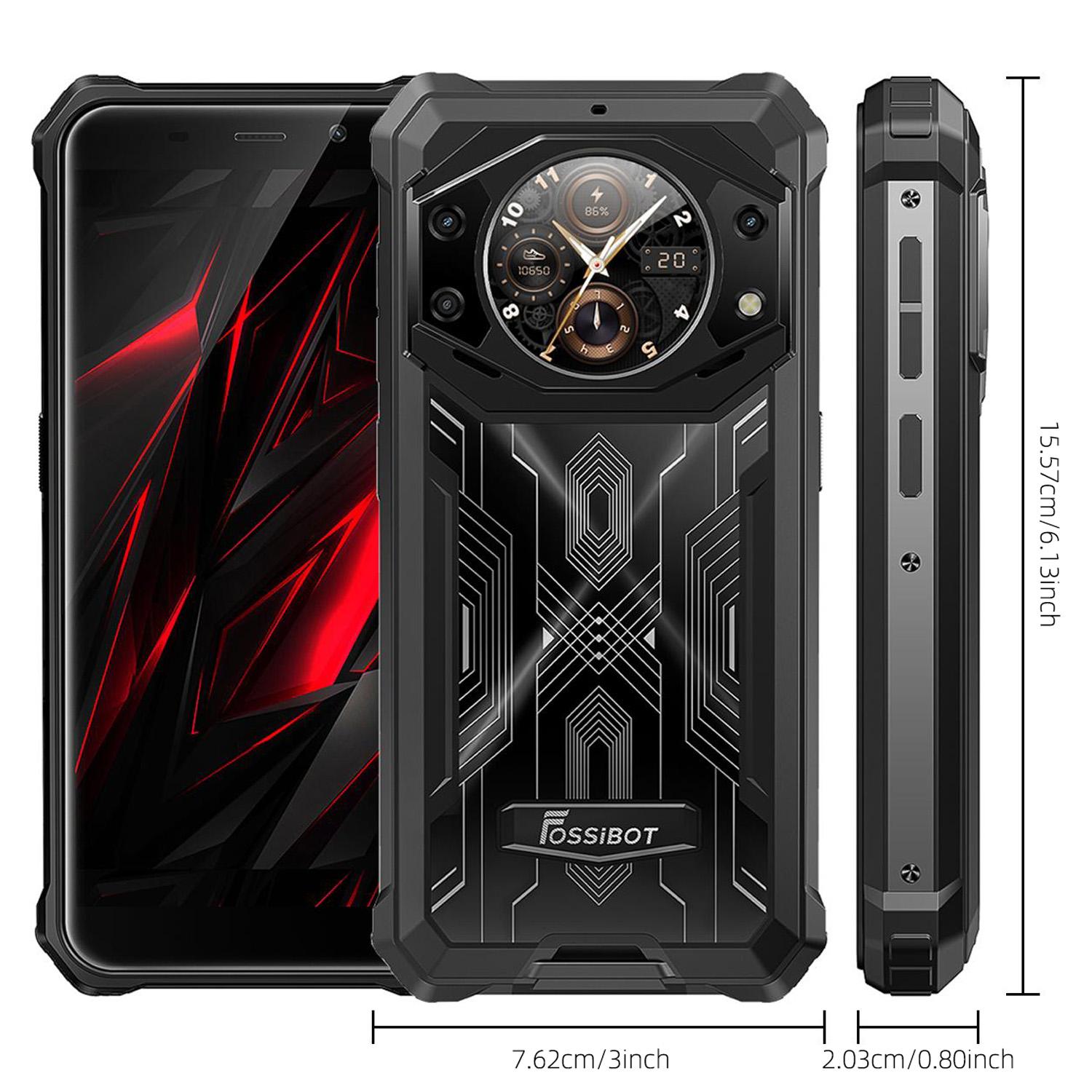 FOSSIBOT F101Pro Rugged Smartphone, 10600mAh Battery Cell Phone, 5.45" Screen, 8GB+7GB RAM, 128GB ROM, 24MP Camera, IP68 Waterproof, Drop-resistance 4G Smart Phone, Cool Gadgets for Men