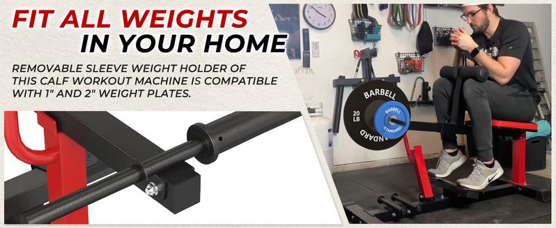 Calf Raise Machine, Adjustable Seated Calf Machine, Calf Workout Machine with Band Pegs, Calf Exercise Leg Training Machine Home Gym