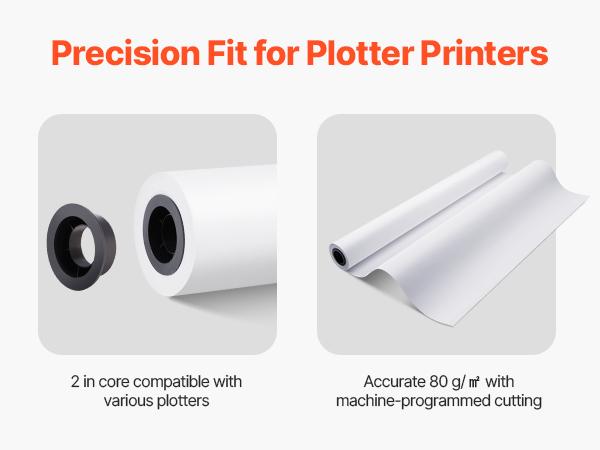 VEVOR Wide Format Paper, 36 inx 150 ft Plotter Paper, 4 Rolls CAD Bond Rolls with 2 in Core, 20 LB Bond Paper Rolls, Idea for CAD Drawings, Engineering Plans, GIS Maps Architectural Designs VEVOR Wide Format Paper, 36 inx 150 ft Plotter Paper, 4 Rolls CAD Bond Rolls with 2 in Core, 20 LB Bond Paper Rolls, Idea for CAD Drawings, Engineering Plans, GIS Maps Architectural Designs