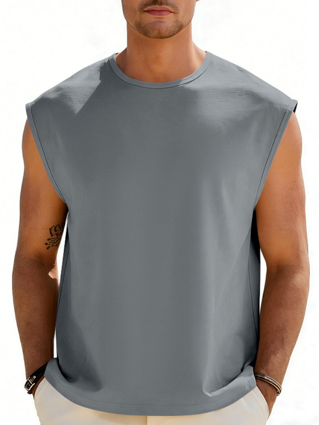 Cross-Border Summer Loose Fit Quick-Dry Breathable Sports Trendy Gym Sleeveless Tank Top for Men, Comfortable and Stylish Workout Wear