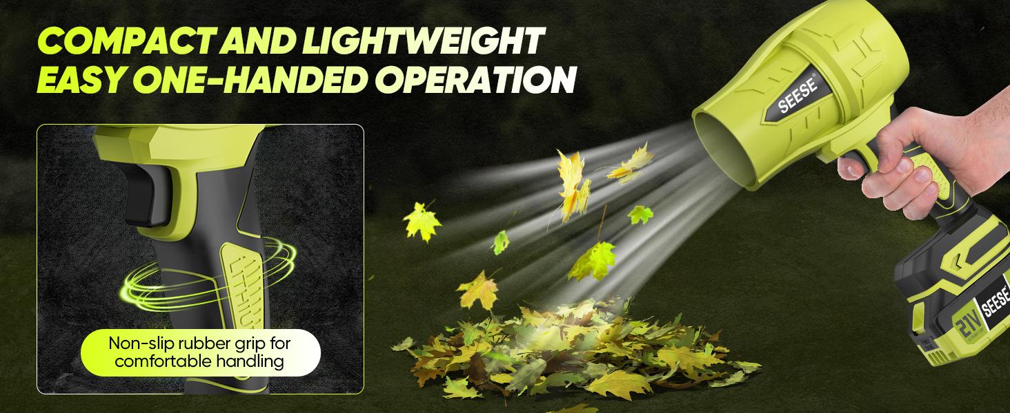 SEESE Cordless Leaf Blower Violent TurboFan,BrushlessPure Copper Motor Jet Fan With Battery,CordlessTurbo Super Power Air Duster, Car Drying after Wash, SnowRemoval