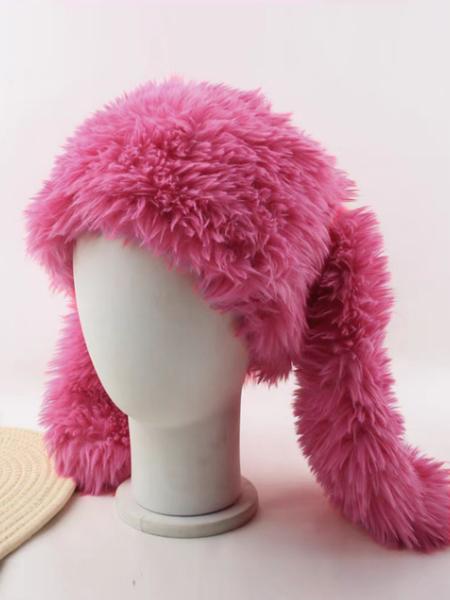 Cute Long Bunny Ear Plush Hat, Warm Ear Protection, Halloween Party Costume, Thickened Fisherman Cap, Fashion Street Accessory, Funny Bunny Hat