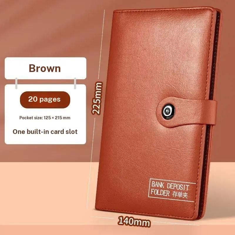 Bill Organizer Book, Bank Deposit Ledger, Financial Management Tool, Secure and Organized Accounting and Archive Management