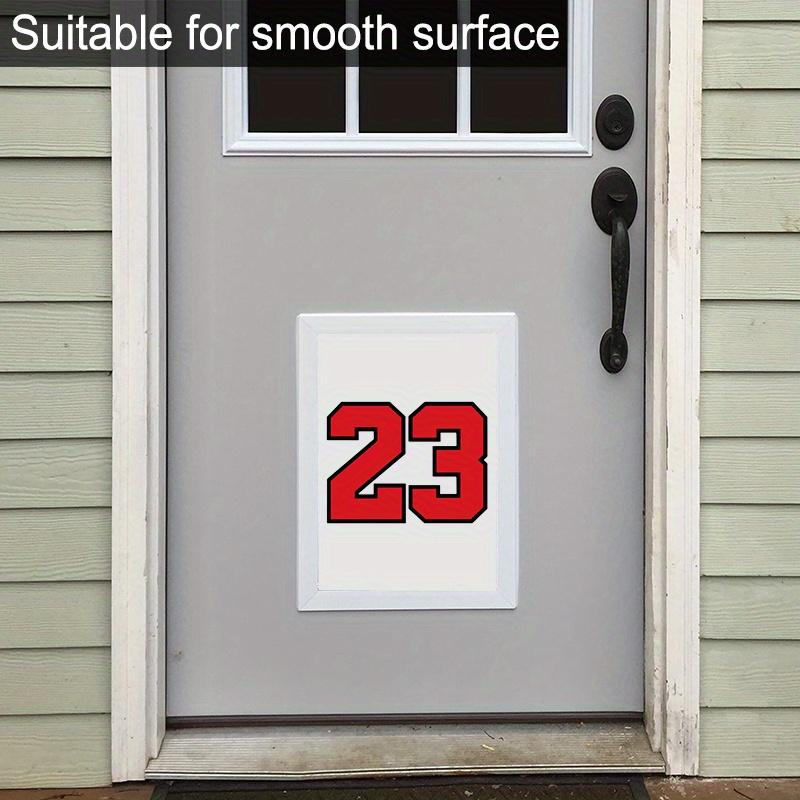 Red Vinyl Sticker with "23" Design - Self Adhesive, Matte Surface, Cartoon Anime Style - Suitable for Laptops, Water Bottles