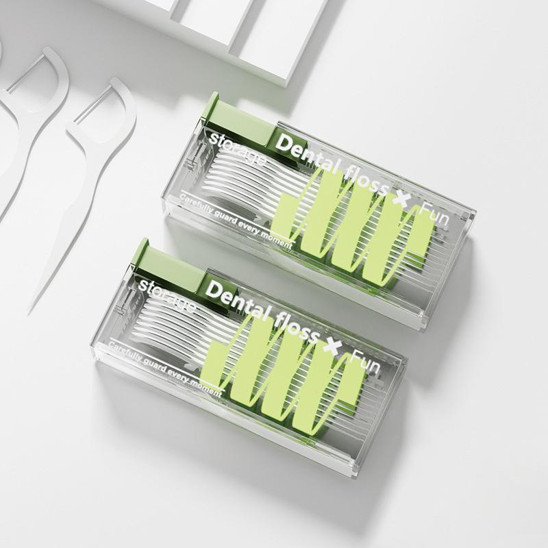3 boxes of portable household dental floss storage boxes, each containing 10 pieces of dental floss, featuring creative lighting design, premium quality, and automatic carrying, suitable for oral care