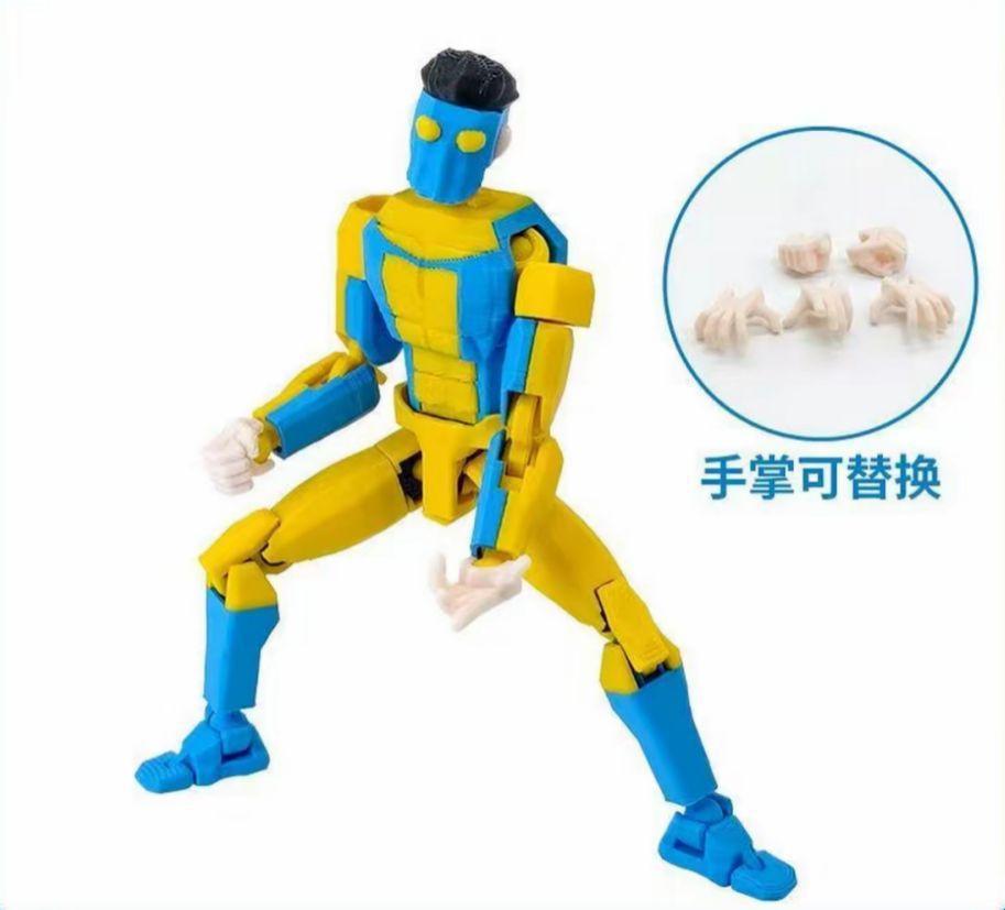 3D Printed Invincible Boy Titan13 T13 Dummy13 Multi-Jointed Movable Action Figure - Articulating Figurine, Collectible Figurine, Desktop Ornament Toy