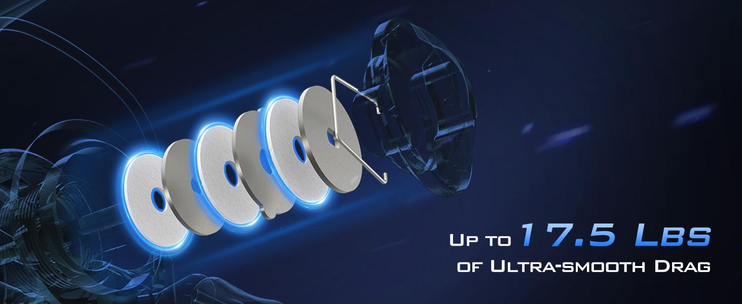 KastKing Centron & Centron Lite Spinning Reels, Size 500 is Perfect for Ice Fishing, Up to 17.5Lbs Max Drag, 5.2:1 Gear Ratio, Ultra Smooth Powerful, CNC Aluminum Spool, 9+1 BB Light Weight