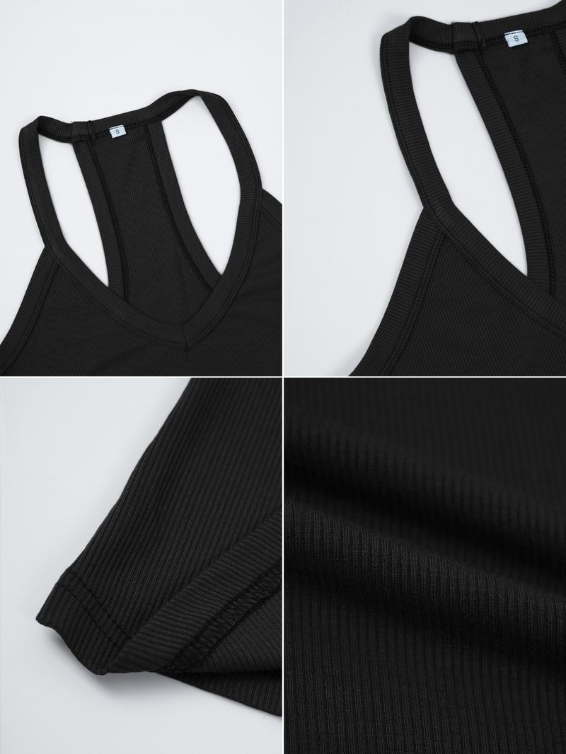 Women's Slim Fit Sleeveless Top, Plain Design, Comfortable Casual Wear, Ideal for Daily Use & Sports Activities