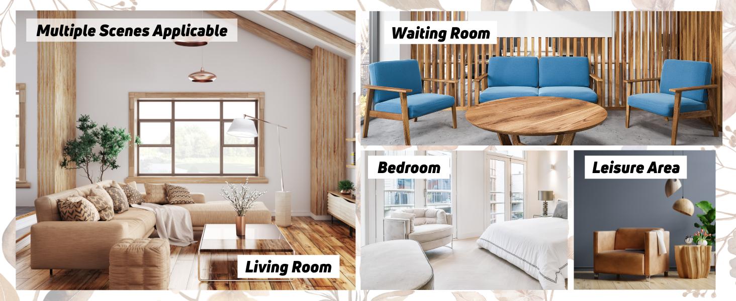 Karl home Mid-Century Club Chair 38.2" Living Room Sofa Oversized Bronzing Cloth Upholstered Accent Chair with Metal Legs for Living Room, Bedroom, Balcony, Apartment, Office, Brown