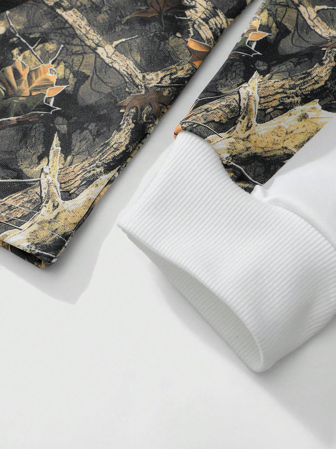 Men's Autumn Winter Comfortable Versatile Stylish Branch Ball Jersey, Trendy Sports Wear, Casual Fashion for Men, Athletic Sports Clothing