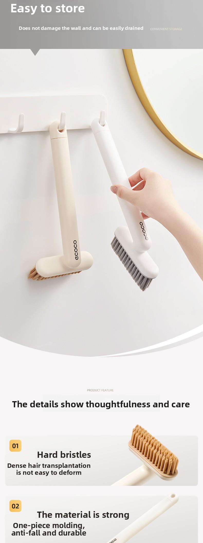 Tile Grout Scrub Brush Hard Bristle Rotating Bathroom Cleaner for Toilet Sink Shower Floor Grout Stain Remover