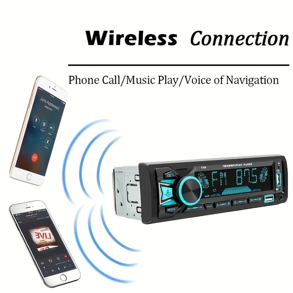 Bileeko 1din Car Bluetooth-compatible Mp3 Player, Single Din Car Radio with Remote Control, Universal Car Audio System, Supports Phone Charging. PHBH in stock