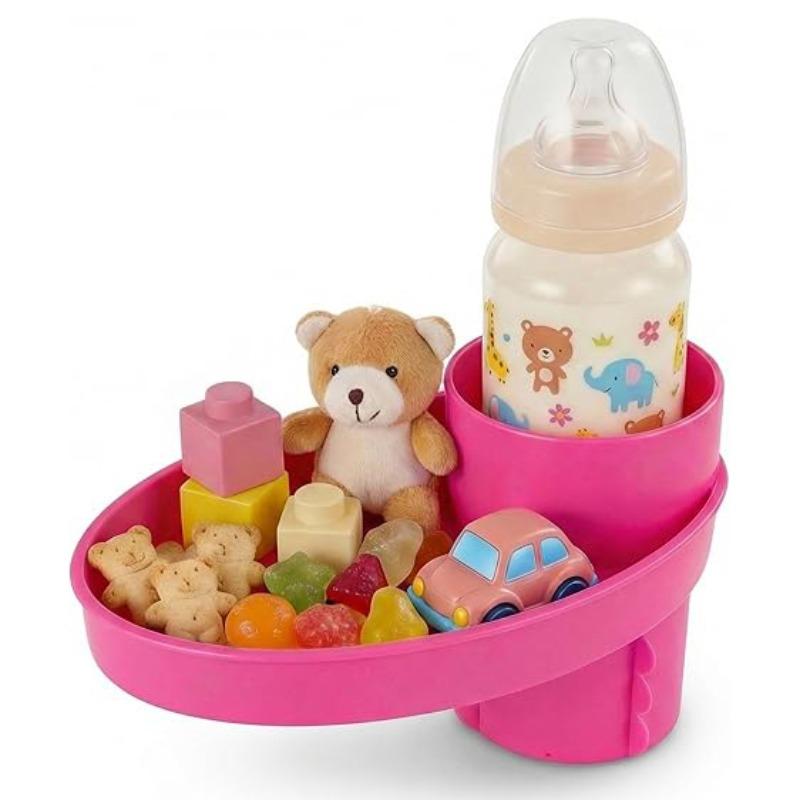 Car Seat Tray - for Cup Holders in 2.5”-2.8”,Easily Expands Snack Tray Cup Holder Tray into 360° Cup & Travel Tray for Kids Car Seat, Booster