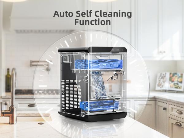 Antarctic Star Nugget Ice Maker 45Lbs/Day Quick 10-15min Self-Cleaning 24H Timer Clear Visual double door,for Home Office Bar Party   Icemakermachine  【TikTokShopBlackFriday】
