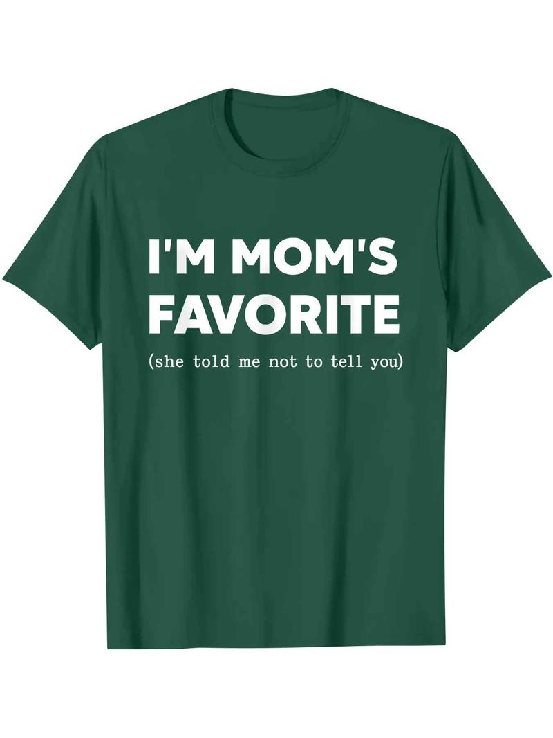 Funny Moms Favorite Son Daughter I'm Mom's Favorite T-Shirt Golf Gift for Men and Women Summer Wear