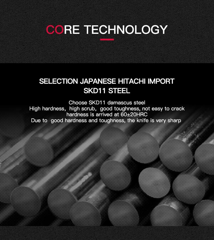 FINDKING Prestige Series Sakimaru Knife with Walnut Cover, Japanese SKD11 Damascus Steel Blade, Ebony Wood Octagonal Handle, Professional Sashimi Sushi Fish Knife (10.5 Inches, with Wooden Gift Box)