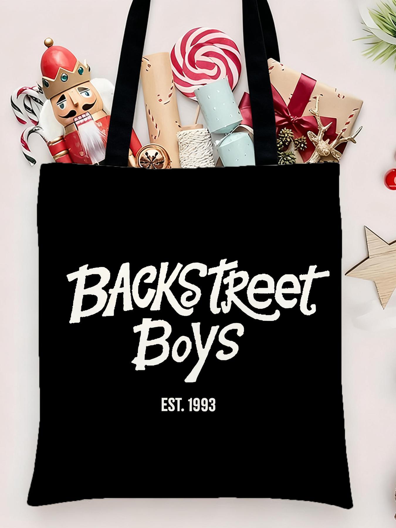 Backstreet Boys band Storage Bags Canvas Shopping Bag Christmas Party Tote Women's Handbag Festive Large Capacity Bag for Outdoor Picnic Party Travel Shopping Anime Crossbody Bags for Boys Girls Students Simple Tote