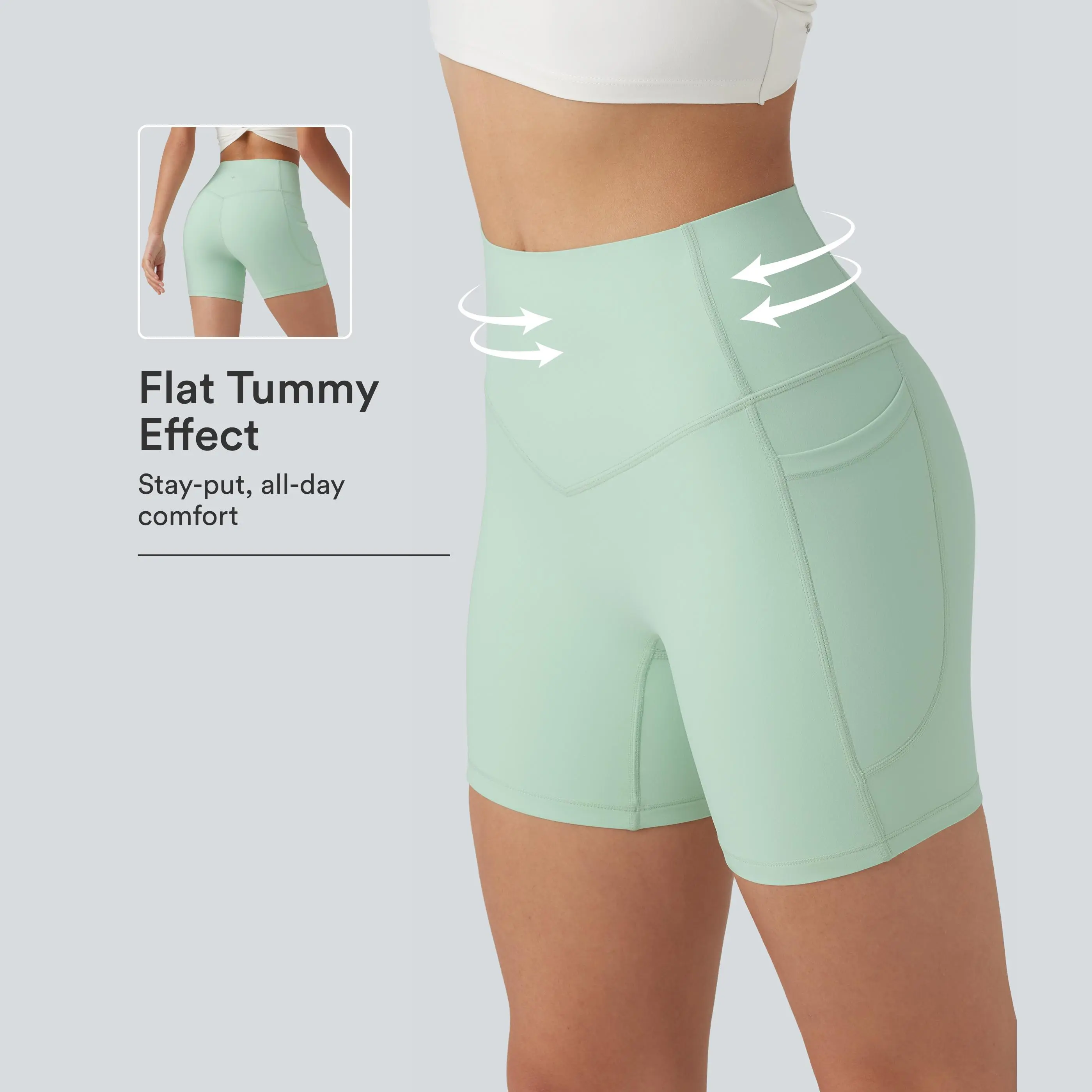 Halara UltraSculpt™ High Waisted Tummy Control Shaping Training Biker Shorts 5'' with Pockets