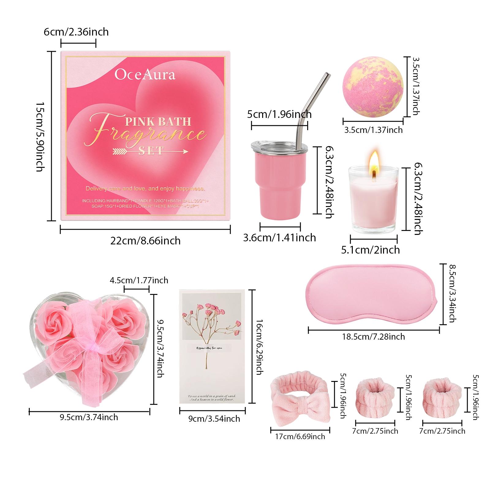 Oceaura Bath Aroma Set, Relaxing Scented Care, Refreshes Skin, Bath Gift Box, Essential Oil & Bubble Bath, Spa Experience at Home