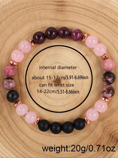 Natural Stone Garnet Bracelet for Women, Anxiety Relief Friendship Jewelry Gift, Relaxing Hand Chain Accessory for Friends