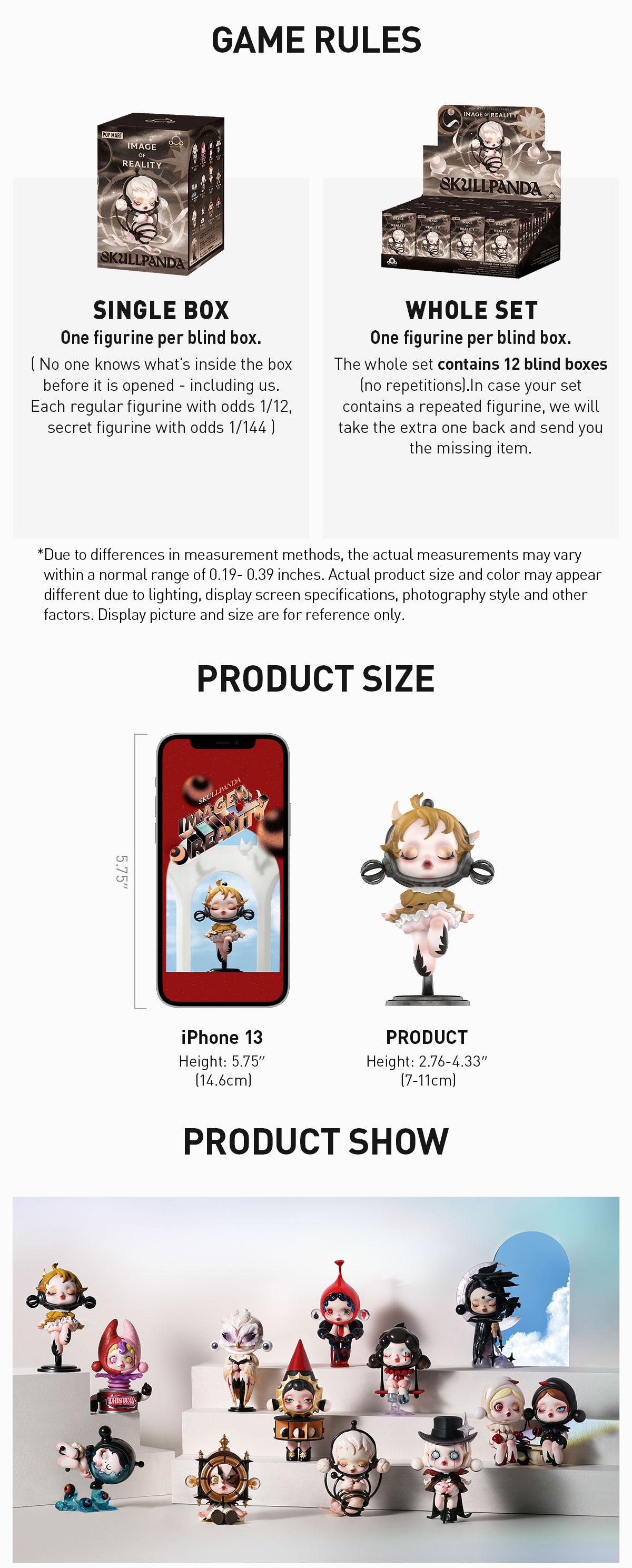 POP MART SKULLPANDA Image Of Reality Series Figures,  Blind Box, Mystery Box