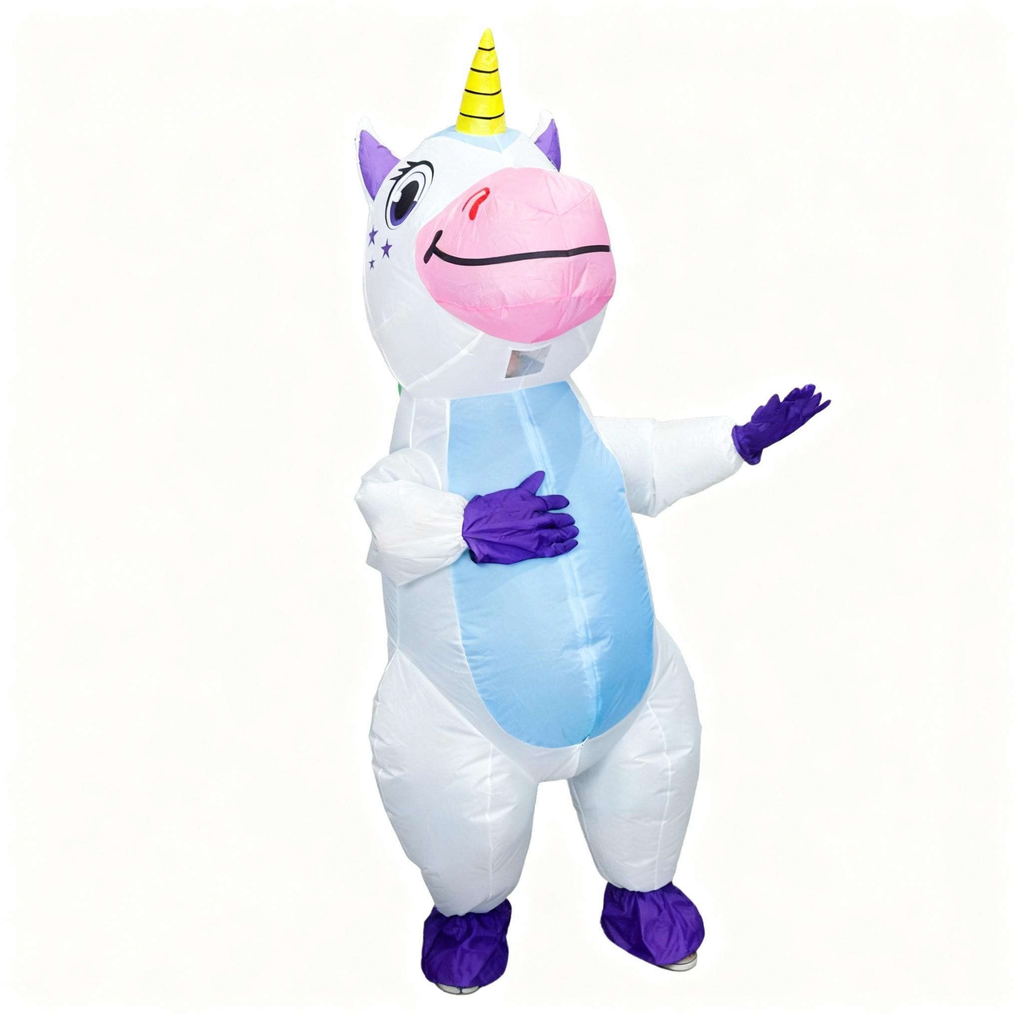 Halloween Inflatable Costume Adult Full Body Unicorn, Festival Theme Role Play Party Dress, Fun Halloween Attire for Adults