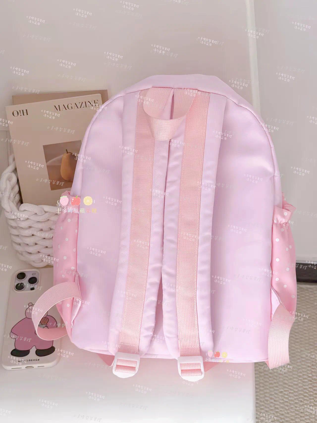 37cm Sugarbunnies Pink Backpack Large Capacity Multi-Layer Storage Travel Take Bag  Anime Student Rewards Girl Birthday Gift Toy