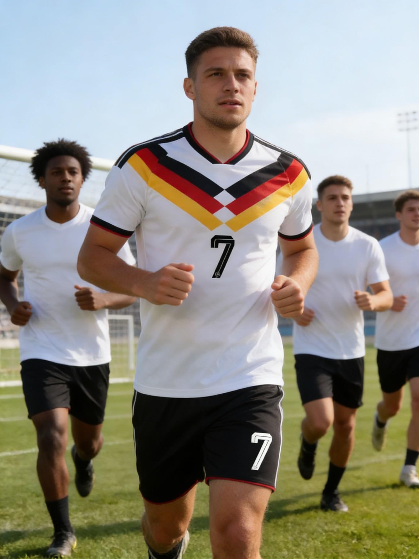 2026 Germany Football Jersey Set, Home Kit, Minimalist Pioneer Style, Moisture-Wicking, Professional Competition and Training Gear