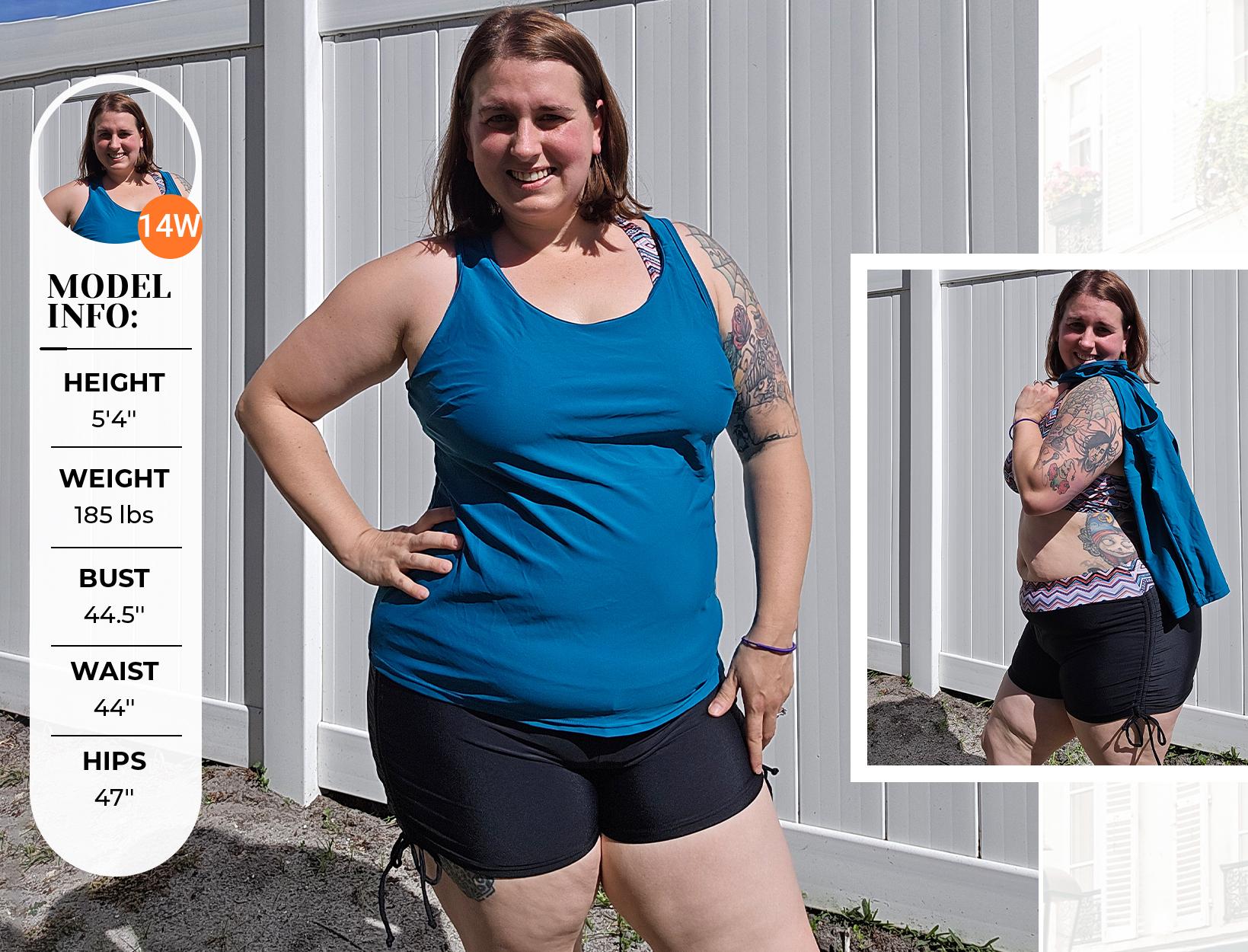 Holipick Women Three Piece Plus Size Tankini Swimsuits Tummy Control Bathing Suits with Sports Bra with Boy Shorts