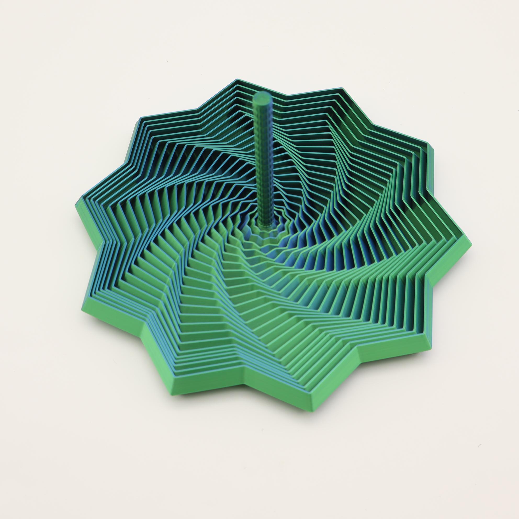 1pc 3D Printed Hexagonal Spiral Stress Relief Fidgeting Toy, Home Decor, Halloween & Christmas Gift, Party Favor, Unique Desk Accessory