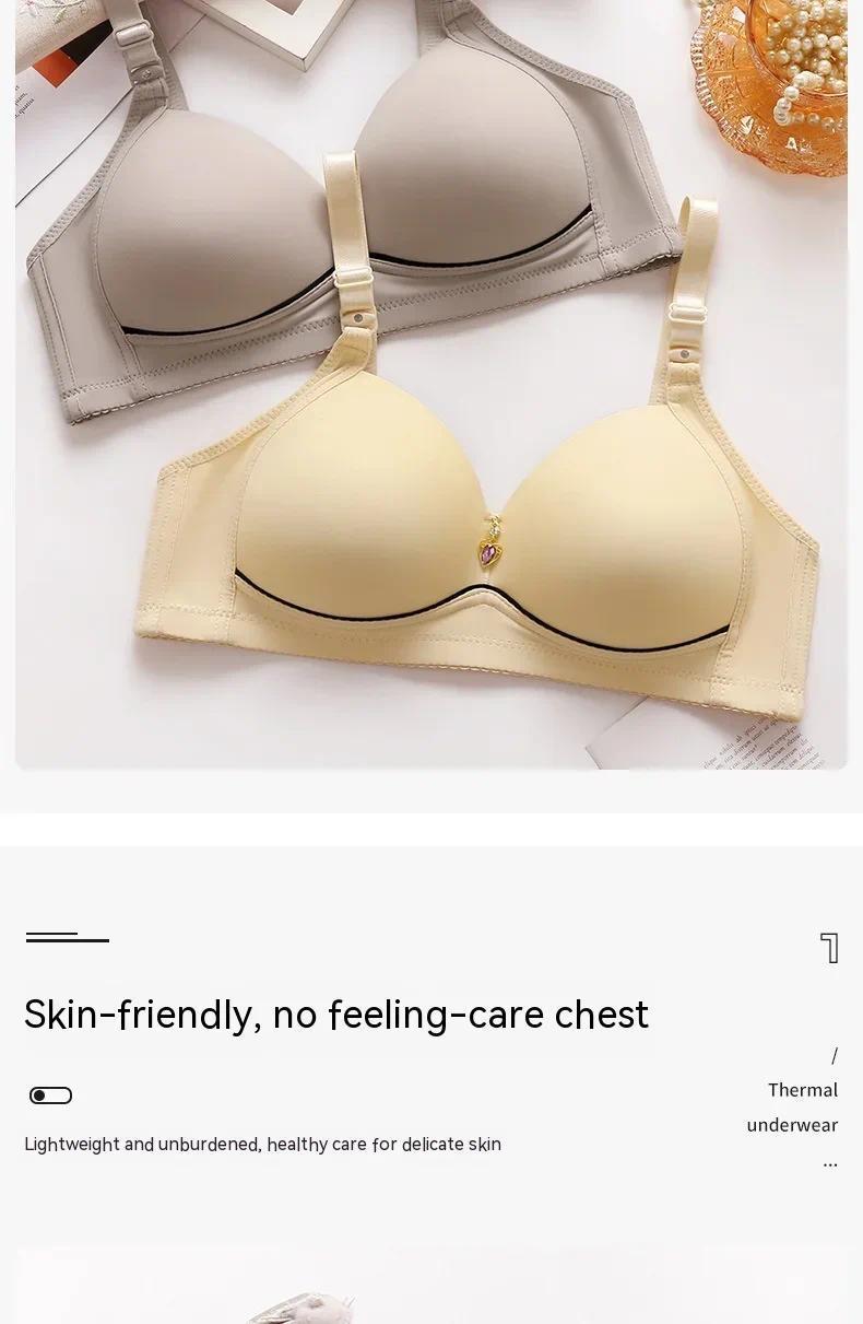 Women's Minimalist 6-Pack Wire-Free Mom Bras, Breathable Supportive Thin Glossy Non-Magnetic Plus-Size Clothes, Lady-Focused Comfortable Underwear for Curvy Figures