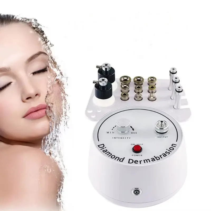 Three-In-One Microdermabrasion Machine, Diamond Exfoliator with Water Spray, Facial Skin Renewal Device, Anti-Wrinkle Beauty Tool, Facial Beauty Instrument