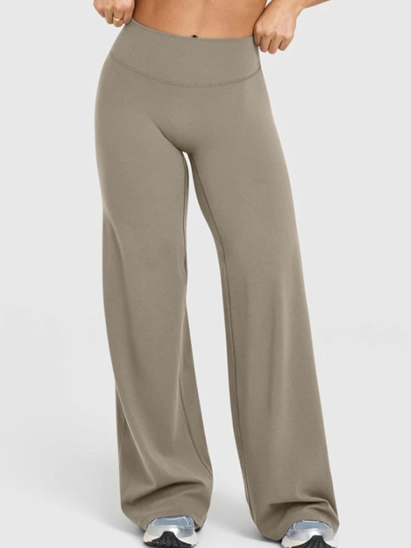 Women's Yoga Wide Leg Pants, Soft Skin-Friendly, Loose Fit, Slimming Fitness Casual Pants, Sporty All-Season Wear