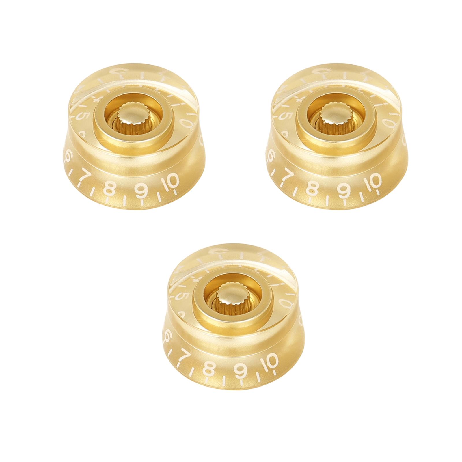 Irin Electric Guitar Volume Knob, Transparent Sound Control, Smooth Surface, Clear Markings, PVC Bag Packaging