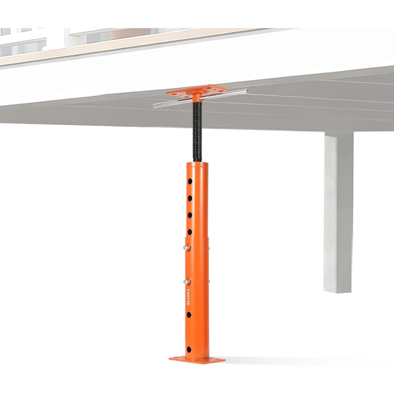 Adjustable House Floor Jack Post, 2 Pack – Heavy Duty Steel for Basement Support – 18,000 lbs Capacity – Telescoping Construction Jack – Leveling & Lifting Floor Joist Beams – Orange Red
