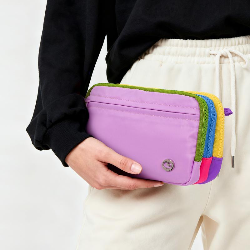 CN6051 Three-Layer Contrast Color Multifunctional ChestBag Polyester Material Waterproof Waist Bag lightweight commuter HandbagTikTokShopHolidayHau