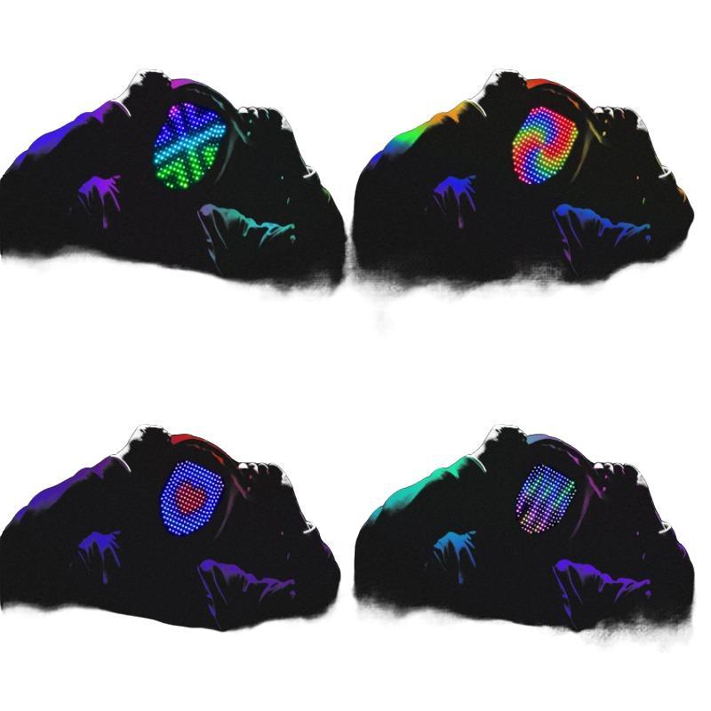 LED Light Up Mask, Gesture Sensor Mask, Cyberpunk Mask, Rechargeable Party Mask for Men & Women, Costume Accessories for Cosplay & Dance Party, Party Supplies