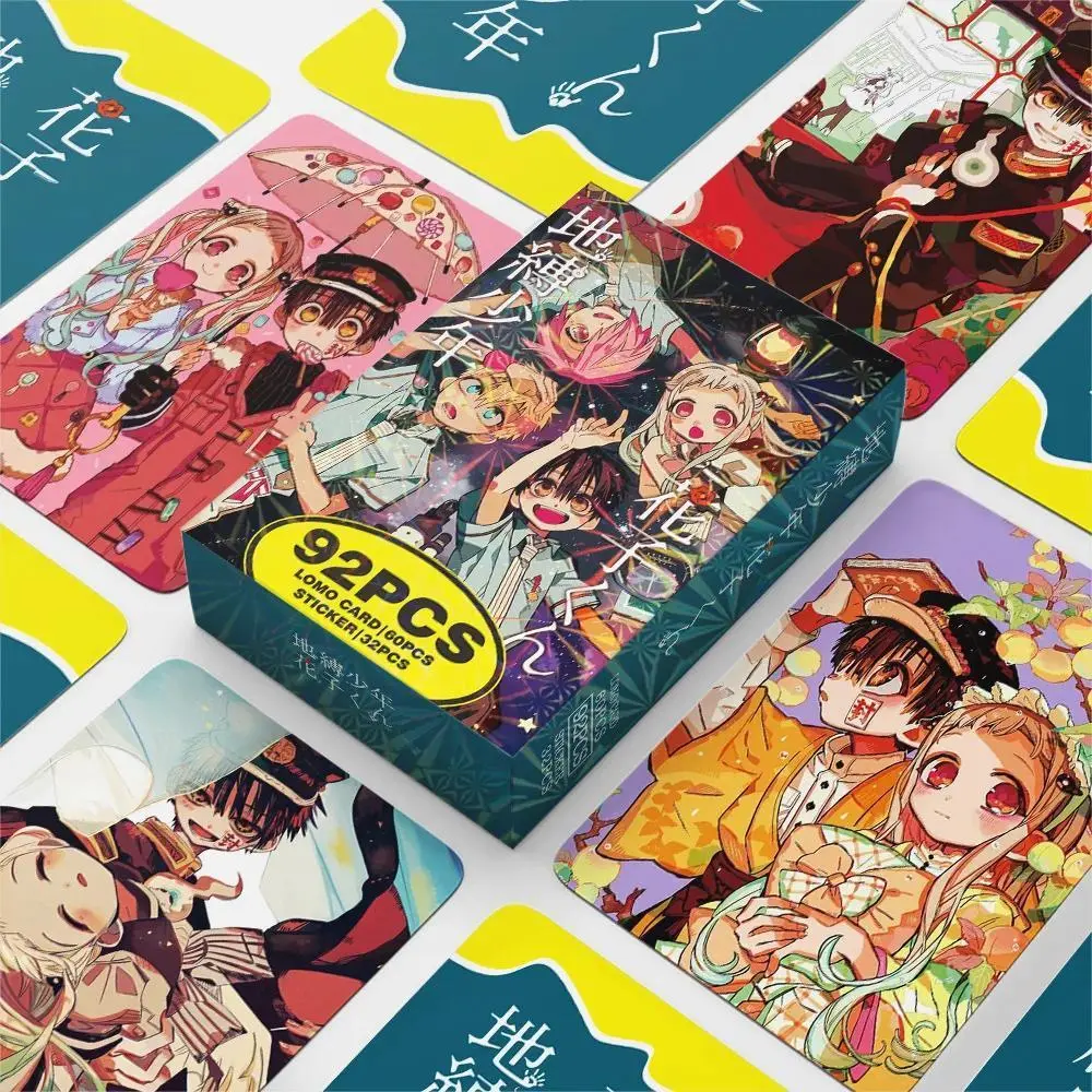 2026 hot item 92PCS Cartoon Toilet Bound Hanako Kun Anime Lomo Card Kids Toys Cute Decals Collection Cards Decoration DIY Graffiti Sticker Popular toys